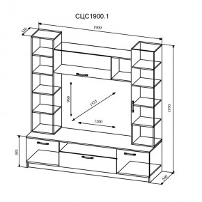 СОФИ Гостиная (модульная) дуб сонома/белый глянец в Ишиме - ishim.ok-mebel.com | фото 11