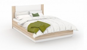 Спальня Аврора Кровать 160 с подъемным механизмом Дуб сонома/Белый в Ишиме - ishim.ok-mebel.com | фото 1