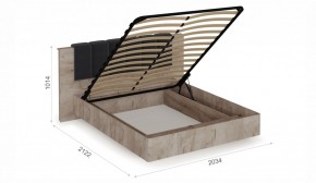 Спальня Джулия Кровать 160 МИ с подъемным механизмом Дуб крафт серый в Ишиме - ishim.ok-mebel.com | фото 2
