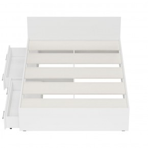 Стандарт Кровать с ящиками 1400, цвет белый, ШхГхВ 143,5х203,5х70 см., сп.м. 1400х2000 мм., без матраса, основание есть в Ишиме - ishim.ok-mebel.com | фото 7