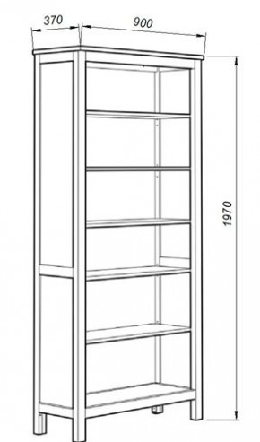 Стеллаж 00 Кантри, массив сосны, цвет белый в Ишиме - ishim.ok-mebel.com | фото 3