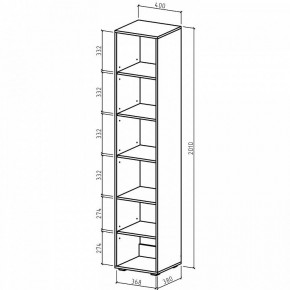 Стеллаж комбинированный Мартин-1 в Ишиме - ishim.ok-mebel.com | фото 3