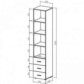 Стеллаж комбинированный Мартин-2 в Ишиме - ishim.ok-mebel.com | фото 3