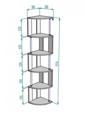 Стеллаж Maria S113-MA (Белый) в Ишиме - ishim.ok-mebel.com | фото 3
