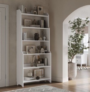 Стеллаж Вествик, массив сосны, цвет белый в Ишиме - ishim.ok-mebel.com | фото 3