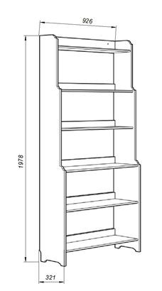 Стеллаж Вествик, массив сосны, цвет белый в Ишиме - ishim.ok-mebel.com | фото 4