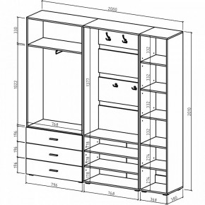 Стенка для прихожей Мартин-3 в Ишиме - ishim.ok-mebel.com | фото 3