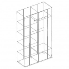 СТИЛ Шкаф 4-ств с зеркалом 1200 в Ишиме - ishim.ok-mebel.com | фото 2