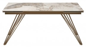 Стол ACERRA NEW 160 GLOSS LUXURY PANDORA SOLID CERAMIC/ каркас цвета шампань, ®DISAUR в Ишиме - ishim.ok-mebel.com | фото 11