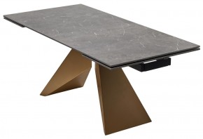 Стол ALES 180 BLACK GRAVE SOLID CERAMIC, керамика / бронзовый, ®DISAUR в Ишиме - ishim.ok-mebel.com | фото 14
