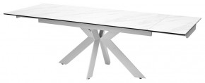 Стол BELLUNO 160 MARBLES KL-99 Белый мрамор матовый, итальянская керамика/ белый каркас, ®DISAUR в Ишиме - ishim.ok-mebel.com | фото 6
