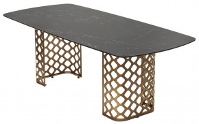 Стол CHIAVARI 220 KL-116 Черный мрамор матовый, итальянская керамика / бронзовый, ®DISAUR в Ишиме - ishim.ok-mebel.com | фото 7