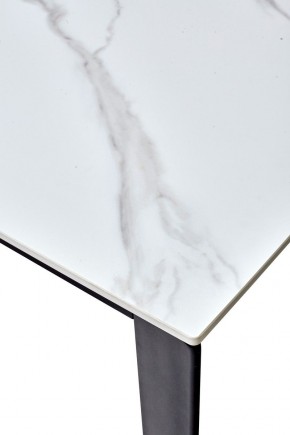 Стол CORNER 120 MATT WHITE MARBLE SOLID CERAMIC / BLACK, ®DISAUR в Ишиме - ishim.ok-mebel.com | фото 3