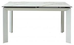 Стол CREMONA 180 KL-188 Контрастный мрамор матовый, итальянская керамика/ белый каркас, ®DISAUR в Ишиме - ishim.ok-mebel.com | фото 2