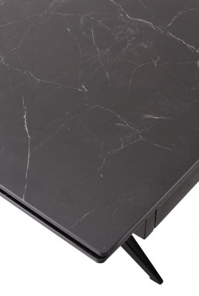 Стол FORIO 160 MATT BLACK MARBLE SOLID CERAMIC / BLACK, ®DISAUR в Ишиме - ishim.ok-mebel.com | фото 9