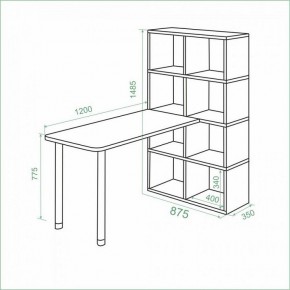 Стол компьютерный Bartolo в Ишиме - ishim.ok-mebel.com | фото 2