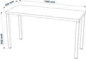 Стол письменный Ингар 2/ТТ 140x75x55, дуб беленый/белый в Ишиме - ishim.ok-mebel.com | фото 3