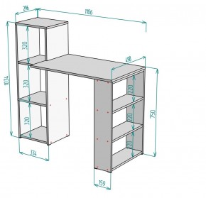 Стол письменный T109 в Ишиме - ishim.ok-mebel.com | фото 2