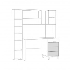 Стол рабочий 12.95 N Комфорт (Белый премиум, Серый Шифер) в Ишиме - ishim.ok-mebel.com | фото 3