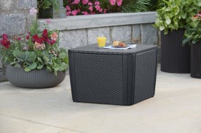Стол-сундук Лузон Плюс (Luzon Plus Flat Wicker), графит в Ишиме - ishim.ok-mebel.com | фото