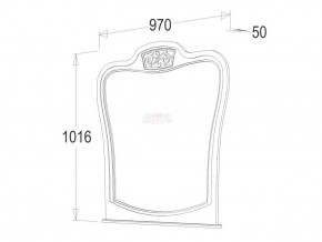 Стол туалетный + Зеркало навесное Ольга-12 (МДФ) в Ишиме - ishim.ok-mebel.com | фото 6