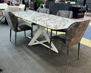 Стол VICENZA 220 BULGARI WHITE, керамика / белый, ®DISAUR в Ишиме - ishim.ok-mebel.com | фото 2