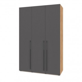 СТОУН С32 Шкаф 3-х створчатый (золотой дуб/графит) в Ишиме - ishim.ok-mebel.com | фото