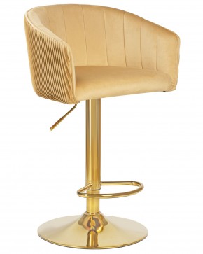 Стул барный DOBRIN DARCY GOLD, песочный велюр (1922-3) в Ишиме - ishim.ok-mebel.com | фото