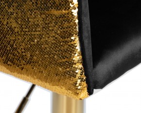 Стул барный DOBRIN DARCY GOLD SHINY, черный велюр с золотыми пайетками в Ишиме - ishim.ok-mebel.com | фото 7