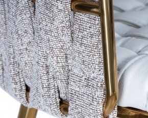 Стул барный DOBRIN EMMA GOLD, белый PU (T-01), белая ткань (F-49) в Ишиме - ishim.ok-mebel.com | фото 7