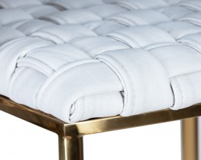 Стул барный DOBRIN EMMA GOLD, белый PU (T-01), белая ткань (F-49) в Ишиме - ishim.ok-mebel.com | фото 8