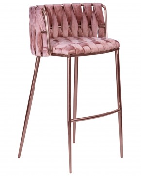 Стул барный DOBRIN EMMA ROSE GOLD, розовый велюр (VF-10) в Ишиме - ishim.ok-mebel.com | фото 2