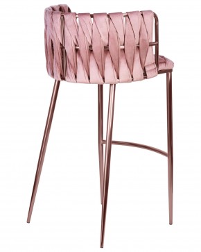 Стул барный DOBRIN EMMA ROSE GOLD, розовый велюр (VF-10) в Ишиме - ishim.ok-mebel.com | фото 4
