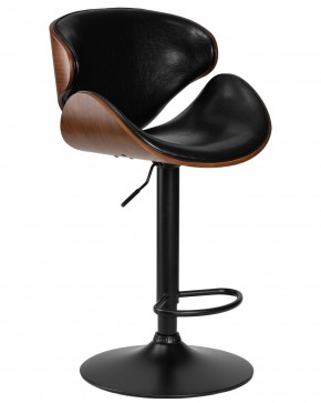 Стул барный DOBRIN KARTER BLACK, коричневый орех дерево (BWW), черный PU в Ишиме - ishim.ok-mebel.com | фото 2