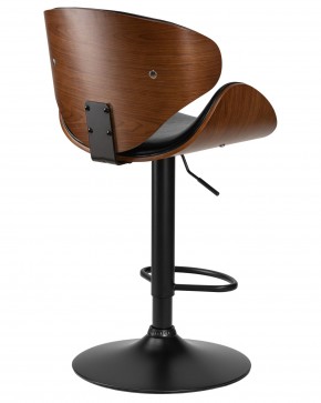 Стул барный DOBRIN KARTER BLACK, коричневый орех дерево (BWW), черный PU в Ишиме - ishim.ok-mebel.com | фото 4