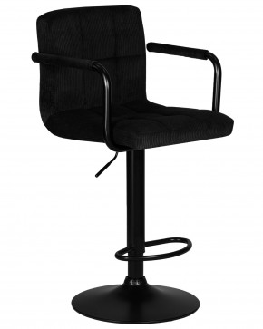 Стул барный DOBRIN KRUGER ARM BLACK, черный вельвет (LAR-E2041-52) в Ишиме - ishim.ok-mebel.com | фото 2
