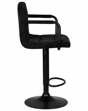 Стул барный DOBRIN KRUGER ARM BLACK, черный вельвет (LAR-E2041-52) в Ишиме - ishim.ok-mebel.com | фото 3