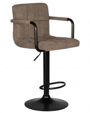 Стул барный DOBRIN KRUGER ARM BLACK, какао вельвет (LAR-E2041-05) в Ишиме - ishim.ok-mebel.com | фото 2