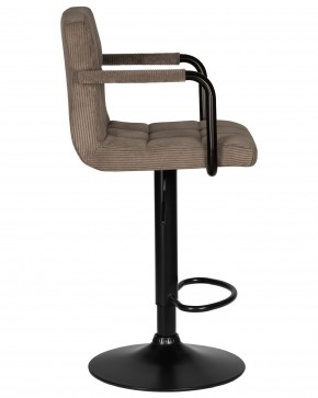 Стул барный DOBRIN KRUGER ARM BLACK, какао вельвет (LAR-E2041-05) в Ишиме - ishim.ok-mebel.com | фото 3