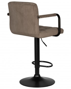 Стул барный DOBRIN KRUGER ARM BLACK, какао вельвет (LAR-E2041-05) в Ишиме - ishim.ok-mebel.com | фото 4