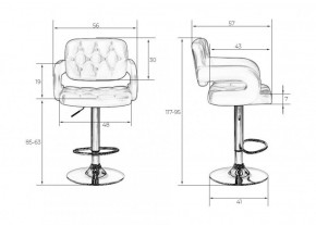 Стул барный DOBRIN TIESTO LM-3460 (черный) в Ишиме - ishim.ok-mebel.com | фото 3