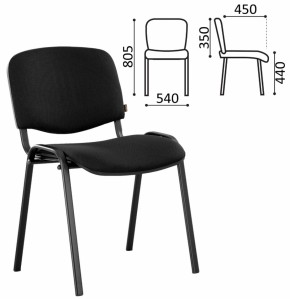 Стул BRABIX "Iso CF-005" (черный каркас, ткань черная) 531971 в Ишиме - ishim.ok-mebel.com | фото 2