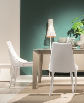 Стул CLARA 40.11 (TR505 white with sand cordonet, экокожа) в Ишиме - ishim.ok-mebel.com | фото