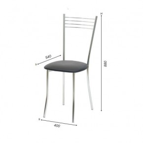 Стул Хлоя А1.01-01 (Стандарт) хром/кожзам (4 шт.) в Ишиме - ishim.ok-mebel.com | фото 3