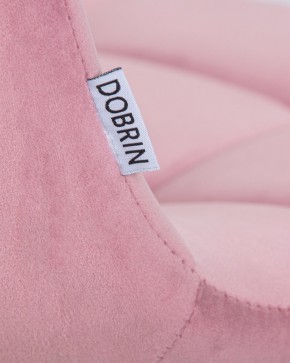 Стул обеденный DOBRIN ALEX SQUARE, белые ножки, розовый велюр (V108-15) в Ишиме - ishim.ok-mebel.com | фото 7