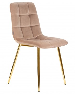 Стул обеденный DOBRIN ALEX, золотые ножки, мокко велюр (V108-104),  в Ишиме - ishim.ok-mebel.com | фото 2