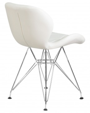 Стул обеденный DOBRIN BUTTERFLY CHROME, ножки хром, цвет белый в Ишиме - ishim.ok-mebel.com | фото 4