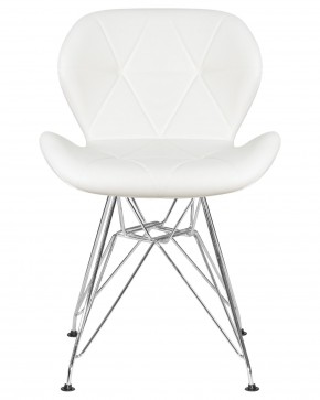 Стул обеденный DOBRIN BUTTERFLY CHROME, ножки хром, цвет белый в Ишиме - ishim.ok-mebel.com | фото 6