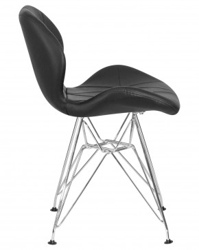 Стул обеденный DOBRIN BUTTERFLY CHROME, ножки хром, цвет чёрный в Ишиме - ishim.ok-mebel.com | фото 3