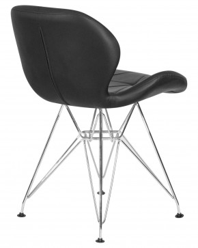 Стул обеденный DOBRIN BUTTERFLY CHROME, ножки хром, цвет чёрный в Ишиме - ishim.ok-mebel.com | фото 4